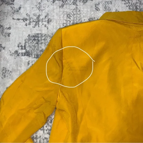 VTG Bebe Yellow Blazer Jacket XS - Picture 10 of 14